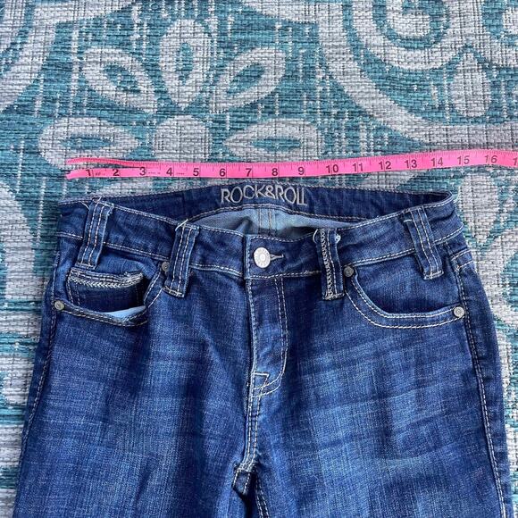 Rock & Roll Denim Rival Low Rise Bootcut Jeans - Size 27 - Picture 10 of 13